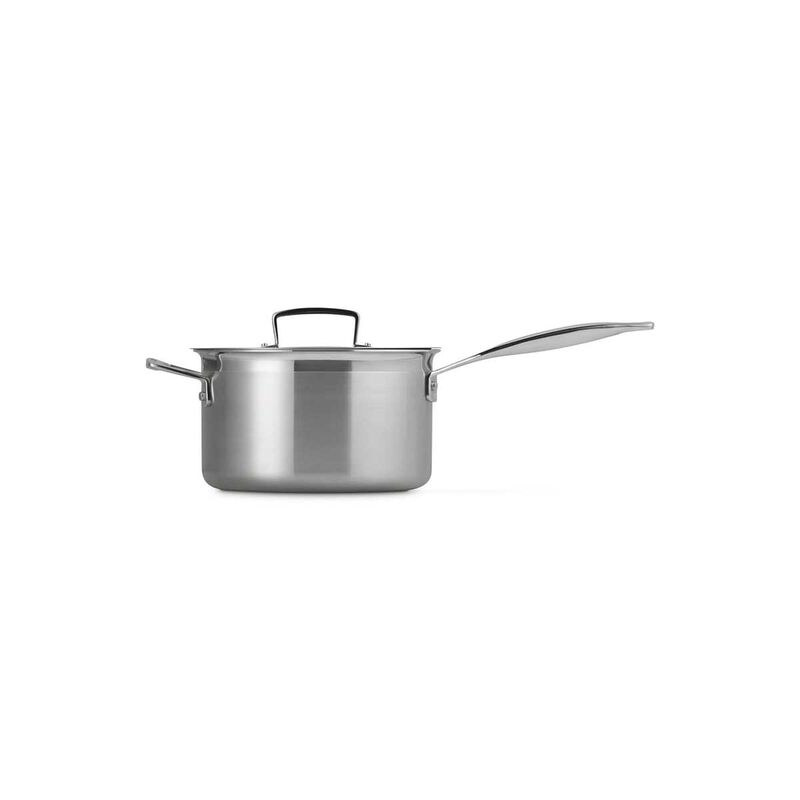 Le Creuset 3-PLY Stainless Steel Saucepan with Lid and Helper Handle 20cm image number 3